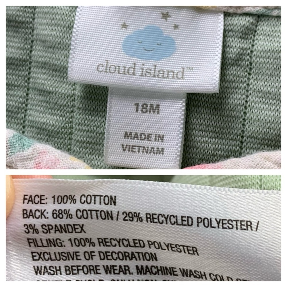 Cloud Island cotton quilted jacket Baby size 18
months Buttons pockets - Picture 4 of 10